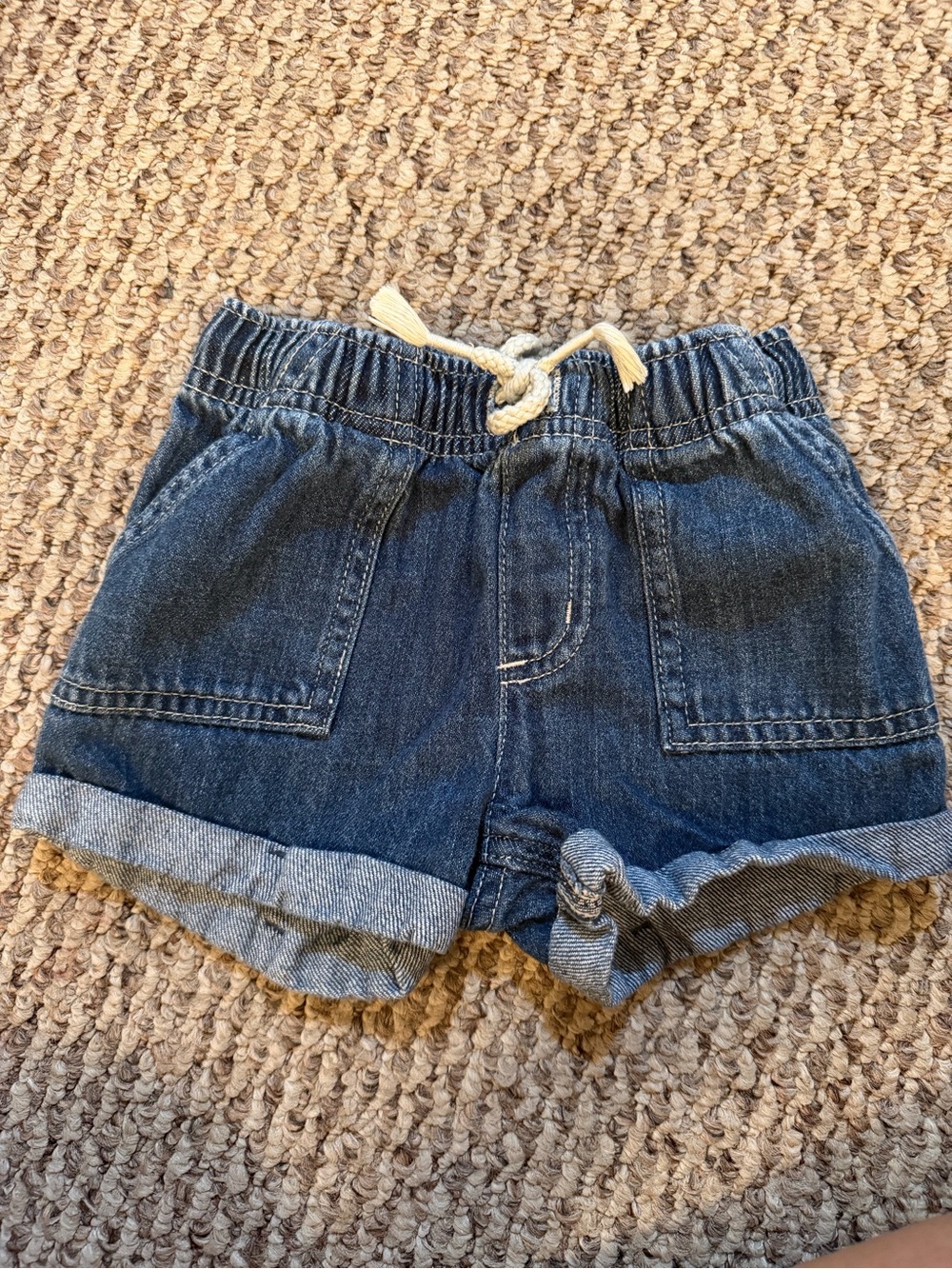 Cat & Jack Denim Drawstring Shorts - Blue